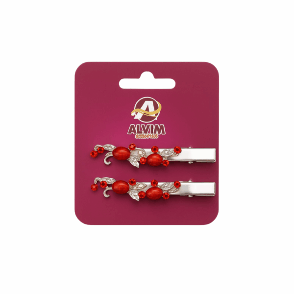 Bico Pato Metal Pedrinhas Par