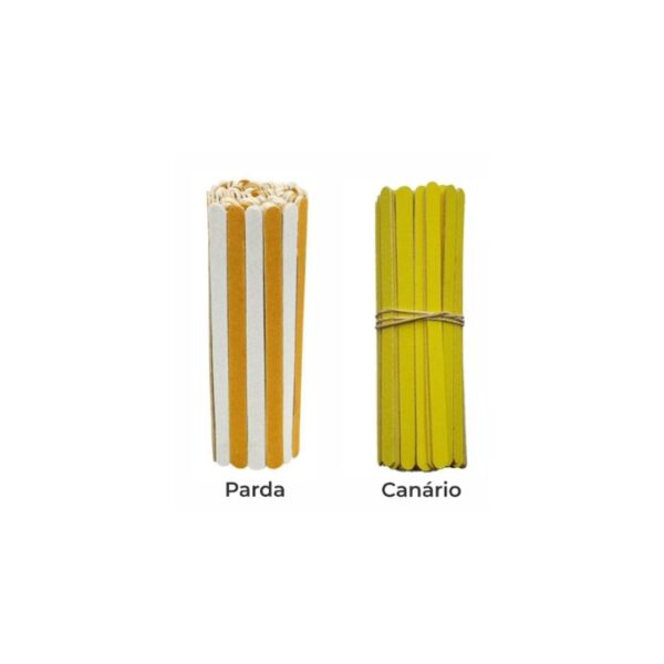 Lixa p/ Unha Fina c/100 Parda Cod.: 7898695720227  Canário Cod.: