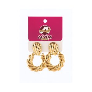 Brinco Argolão Dourado Inox Par