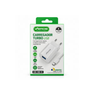 Carregador Verde Brasil  Tipo C