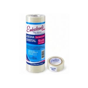 Fita Adesiva Cristal Pequena 12mm/10MT c/10