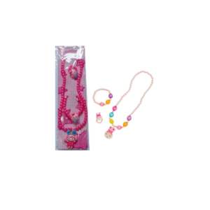(133) - Colar e Pulseira Infantil 03 Peças Cod. 618231871377