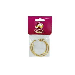 (138) - Brinco Argola Inox Dourado Par Cod. 74468768369