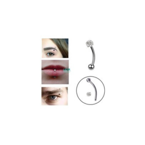 (158) - Piercing Sombranc Curvo Pedrinhas c12 Cod. 1423