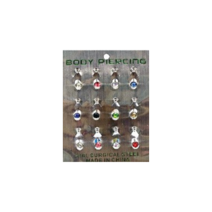 (159) - Piercing p Umbigo Aço c Pedrinhas c12 Cod. 609