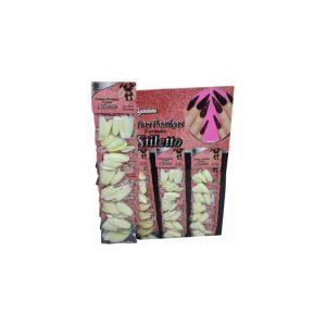 175- Unha c_100 Stileto Transp Acrílica Cod._ 6955155812050