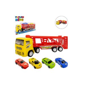 9- Caminhão Cegonheira c_4 carrinhos FUn3727 Cod._ 6942242225831