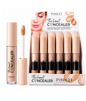 corretivo líquido Pink 21 com 24 unidades na caixa, otima opção para sua maquiagem
