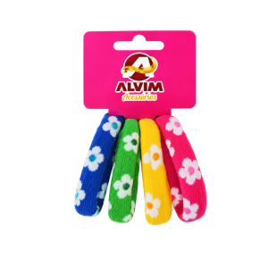 elástico de cabelo lã estampado
